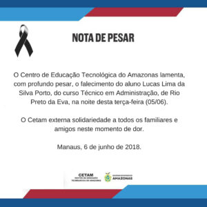 Imagem da notícia - Nota de Pesar