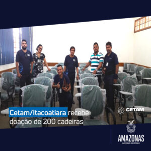 Imagem da notícia - Cetam/Itacoatiara recebe doação de 200 cadeiras acolchoadas da UEA