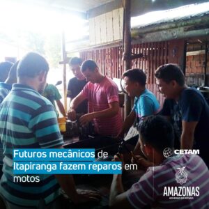 Imagem da notícia - Futuros mecânicos de Itapiranga fazem reparos em motos