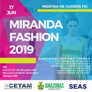 Imagem da notícia - Alunos do Cetam expõem trabalhos no “Miranda Fashion 2019”