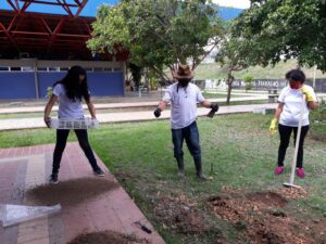 Imagem da notícia - Alunos do Cetam/CECF Padre Pedro Vignola fazem canteiros para horticultura