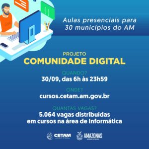 Imagem da notícia - Cetam oferta vagas no interior do AM na área de Informática