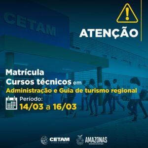 Imagem da notícia - Cetam convoca selecionados em cursos EaD para matrícula